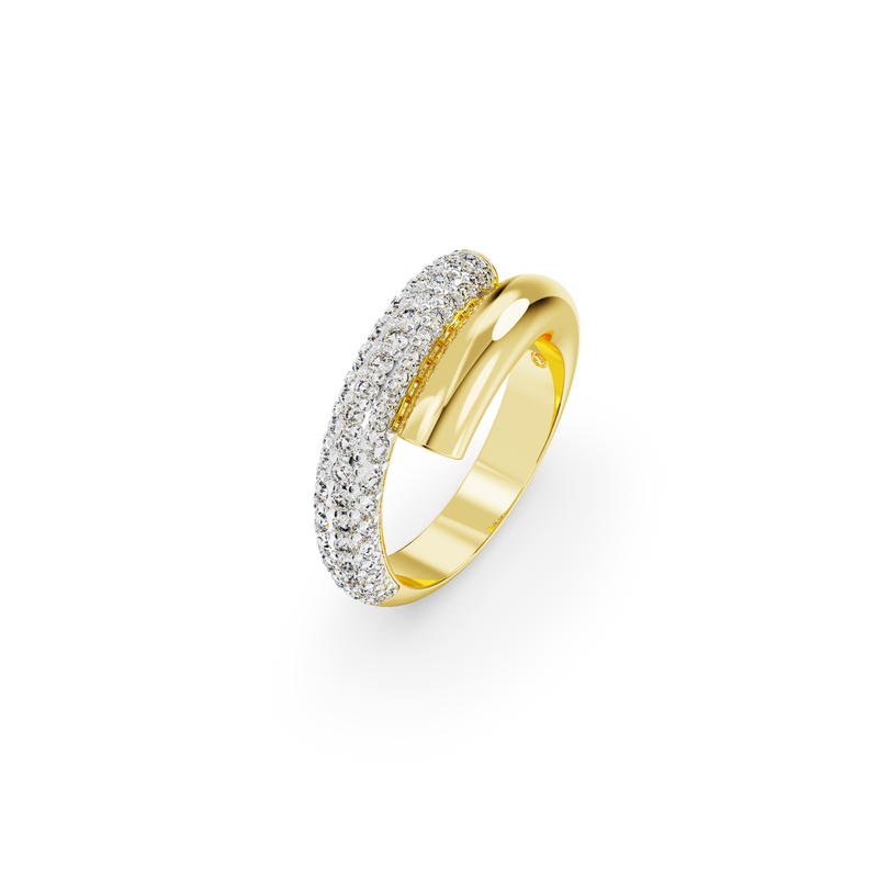 SWAROVSKI DEXTERA COCKTAIL RING, WHITE, GOLD-TONE PLATED