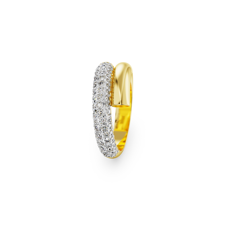 SWAROVSKI DEXTERA COCKTAIL RING, WHITE, GOLD-TONE PLATED