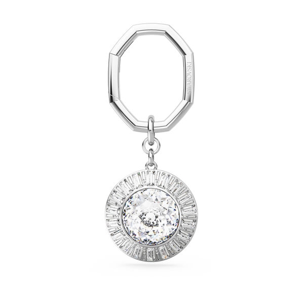 SWAROVSKI KEY RING, ROUND CUT, WHITE, RHODIUM PLATED 5669119