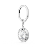 Swarovski Key ring, Round cut, White, Rhodium plated 5669119