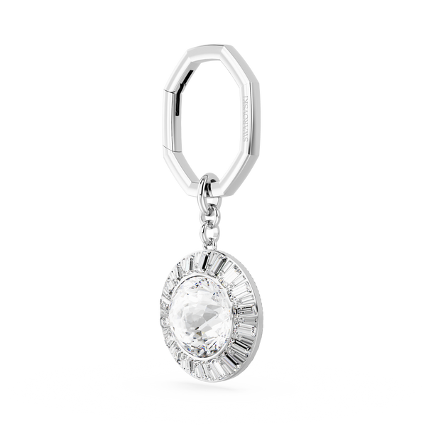 SWAROVSKI KEY RING, ROUND CUT, WHITE, RHODIUM PLATED 5669119