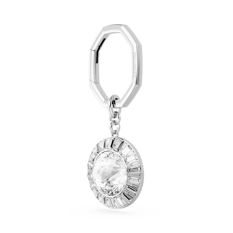 SWAROVSKI KEY RING, ROUND CUT, WHITE, RHODIUM PLATED 5669119