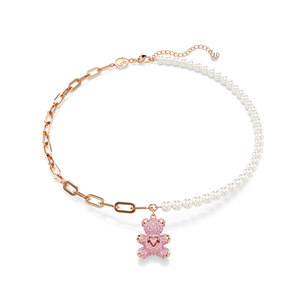 SWAROVSKI TEDDY PENDANT, BEAR, PINK, ROSE GOLD-TONE PLATED 5669166