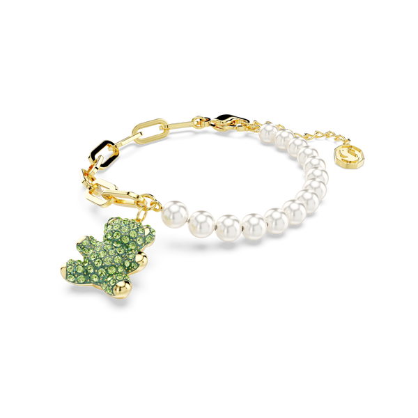 SWAROVSKI TEDDY BRACELET, BEAR, GREEN, GOLD-TONE PLATED 5669167