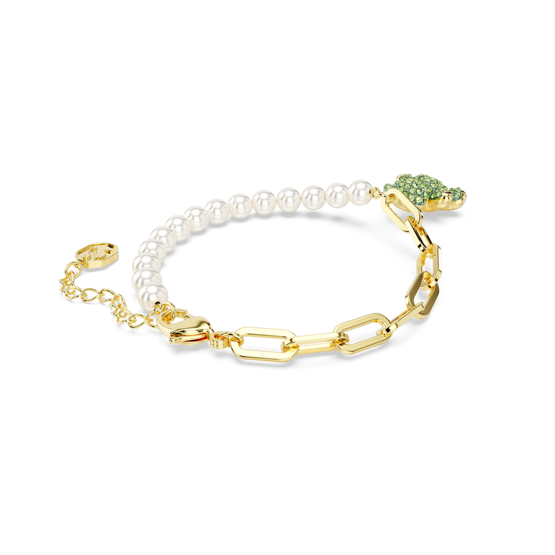 SWAROVSKI TEDDY BRACELET, BEAR, GREEN, GOLD-TONE PLATED 5669167