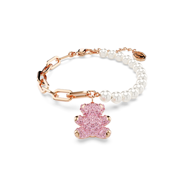 SWAROVSKI TEDDY BRACELET, BEAR, PINK, ROSE GOLD-TONE PLATED 5669169