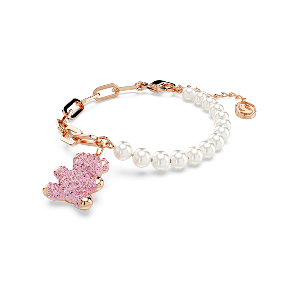 SWAROVSKI TEDDY BRACELET, BEAR, PINK, ROSE GOLD-TONE PLATED 5669169