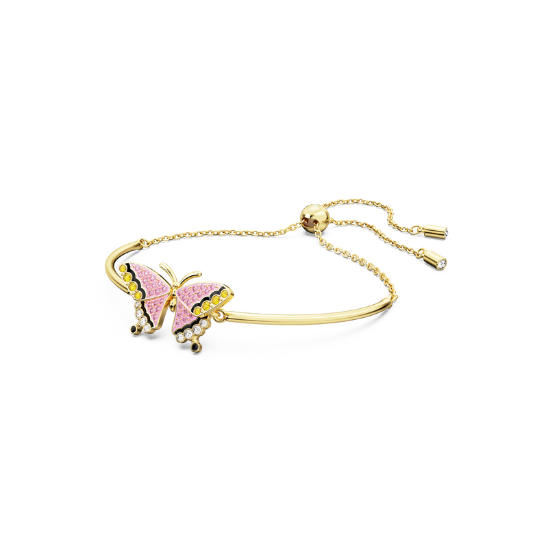 SWAROVSKI IDYLLIA BRACELET, BUTTERFLY, MULTICOLORED, GOLD-TONE PLATED 5670053