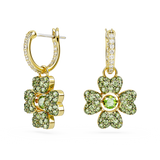 SWAROVSKI IDYLLIA DROP EARRINGS, CLOVER, GREEN, GOLD-TONE PLATED 5670664