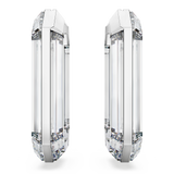 SWAROVSKI LUCENT HOOP EARRINGS, STATEMENT, OCTAGON SHAPE, WHITE 5671087