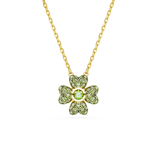 SWAROVSKI IDYLLIA PENDANT, CLOVER, GREEN, GOLD-TONE PLATED 5671144