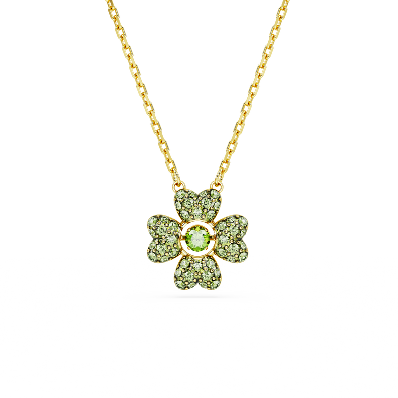 SWAROVSKI IDYLLIA PENDANT, CLOVER, GREEN, GOLD-TONE PLATED 5671144