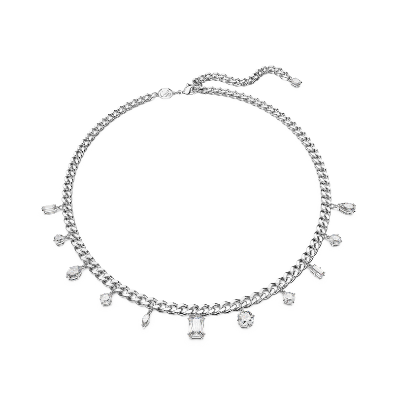 SWAROVSKI DEXTERA NECKLACE, MIXED CUTS, WHITE, RHODIUM PLATED 5671183