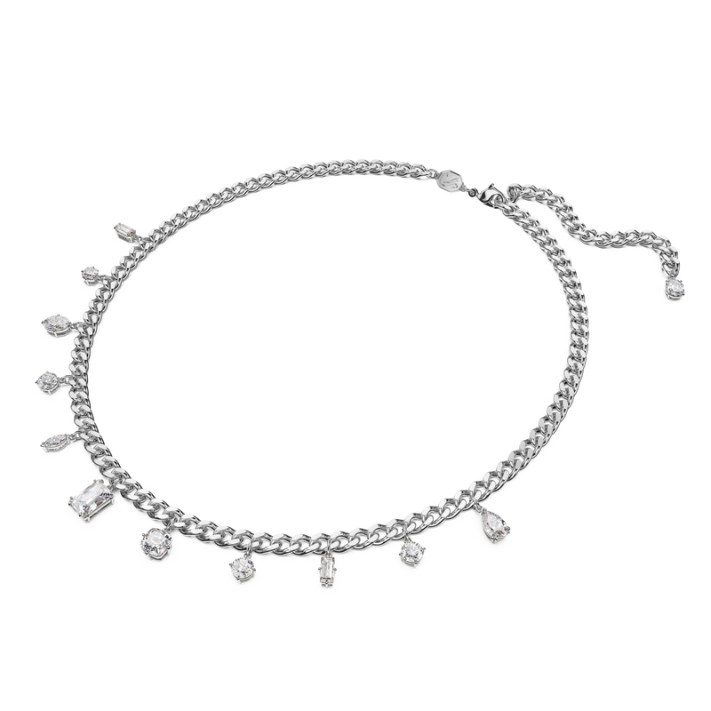 SWAROVSKI DEXTERA NECKLACE, MIXED CUTS, WHITE, RHODIUM PLATED 5671183