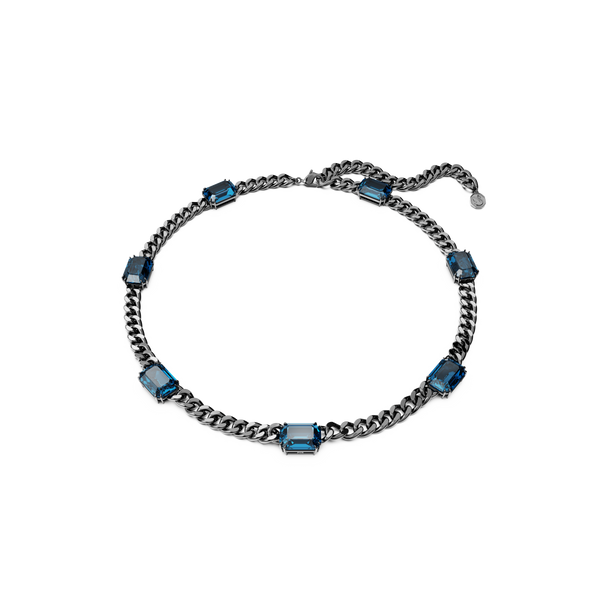 SWAROVSKI MILLENIA NECKLACE, OCTAGON CUT, BLUE, RUTHENIUM PLATED 5671243