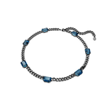 SWAROVSKI MILLENIA NECKLACE, OCTAGON CUT, BLUE, RUTHENIUM PLATED 5671243