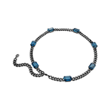 SWAROVSKI MILLENIA NECKLACE, OCTAGON CUT, BLUE, RUTHENIUM PLATED 5671243