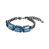SWAROVSKI MILLENIA BRACELET, OCTAGON CUT, BLUE, RUTHENIUM PLATED 5671250