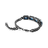 SWAROVSKI MILLENIA BRACELET, OCTAGON CUT, BLUE, RUTHENIUM PLATED 5671250