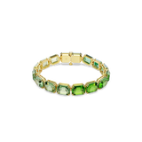Swarovski Millenia bracelet, Octagon cut, Color gradient, Green, Gold-tone plated 5671258