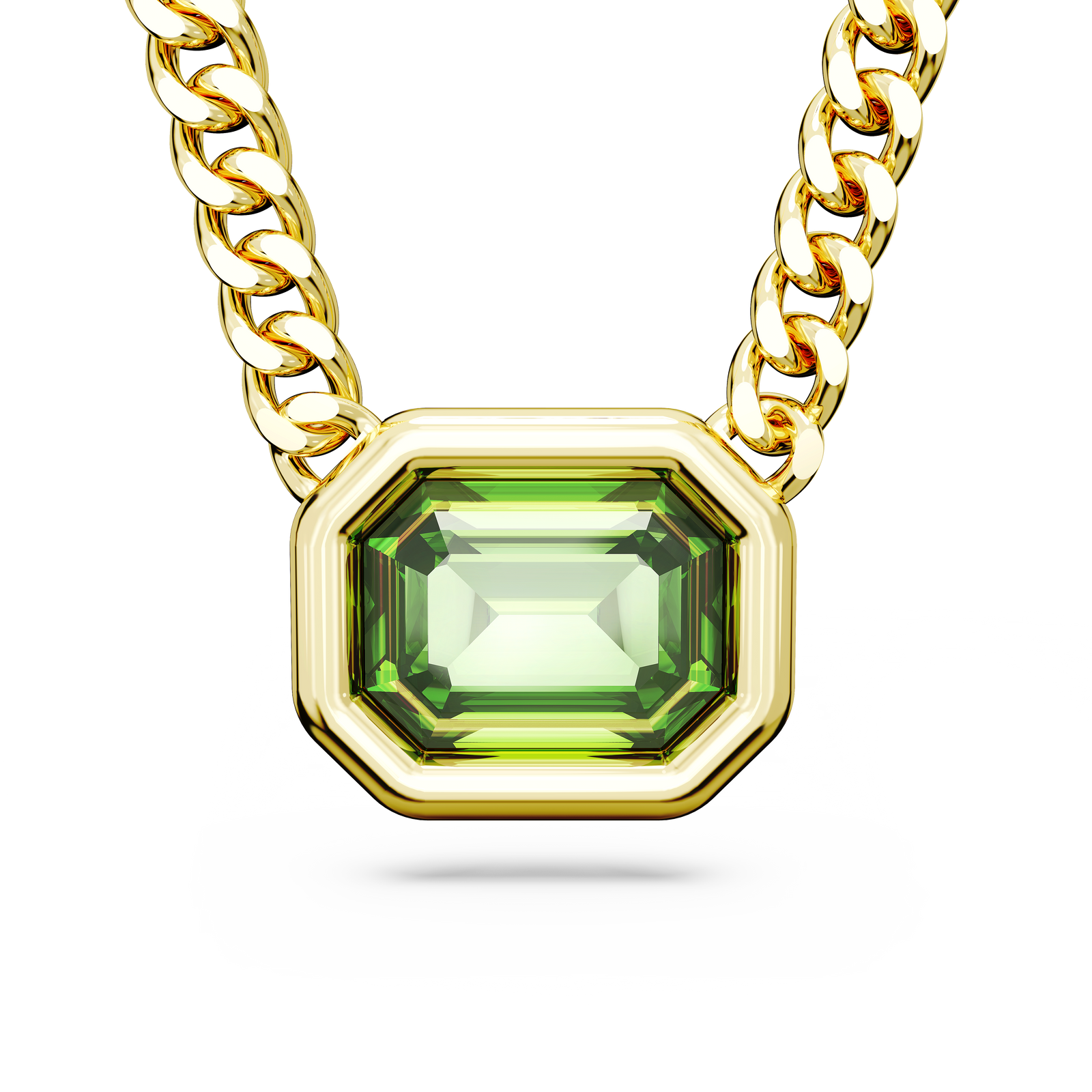 【SWAROVSKI】Millenia ペンダント 5671583 5671582 Swarovski Millenia pendant, Octagon cut, Green, Gold-tone