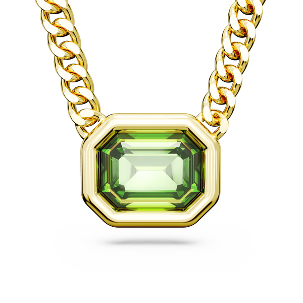 SWAROVSKI MILLENIA PENDANT, OCTAGON CUT, GREEN, GOLD-TONE PLATED 5671583