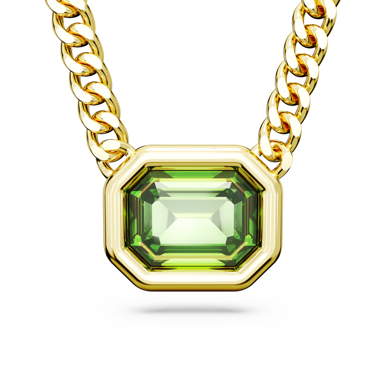 SWAROVSKI MILLENIA PENDANT, OCTAGON CUT, GREEN, GOLD-TONE PLATED 5671583