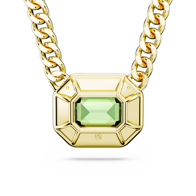 SWAROVSKI MILLENIA PENDANT, OCTAGON CUT, GREEN, GOLD-TONE PLATED 5619491