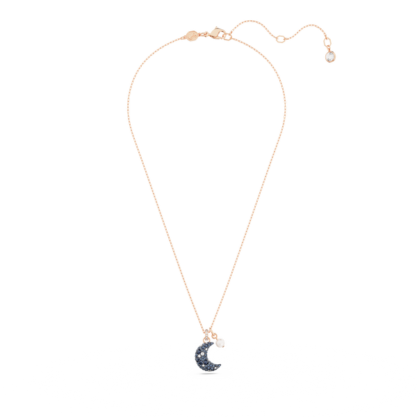 SWAROVSKI LUNA PENDANT, MOON, MULTICOLORED, ROSE GOLD-TONE PLATED 5671585