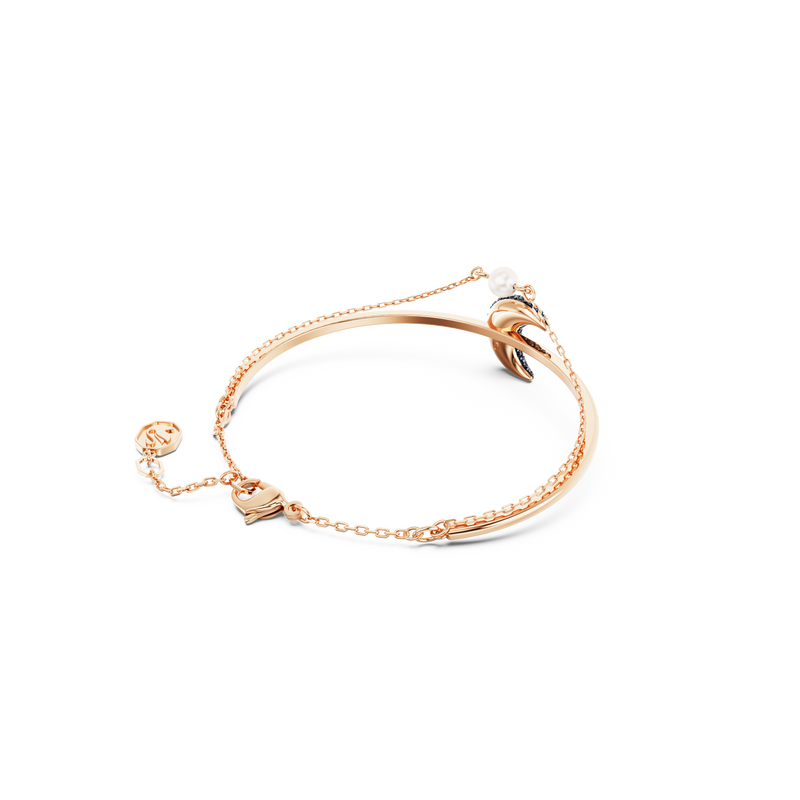 SWAROVSKI LUNA BANGLE, MOON, MULTICOLORED, ROSE GOLD-TONE PLATED 5671586