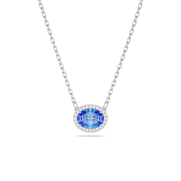 SWAROVSKI CONSTELLA NECKLACE, OVAL CUT, BLUE, RHODIUM PLATED 5671809