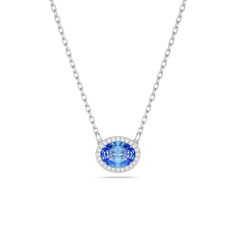 SWAROVSKI CONSTELLA NECKLACE, OVAL CUT, BLUE, RHODIUM PLATED 5671809