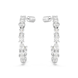 SWAROVSKI MESMERA HOOP EARRINGS, MIXED CUTS, WHITE, RHODIUM PLATED 5672834