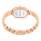 Swarovski Dextera bangle watch, Swiss Made, Metal bracelet, Rose gold tone, Rose gold-tone finish 5672992