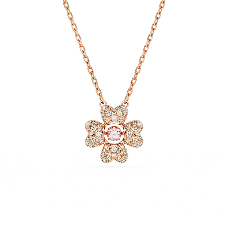 SWAROVSKI IDYLLIA PENDANT, CLOVER, WHITE, ROSE GOLD-TONE PLATED 5674211