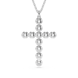 Swarovski Insigne pendant, Mixed cuts, Cross, White, Rhodium