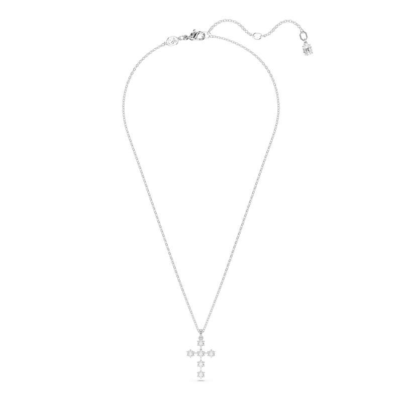 SWAROVSKI INSIGNE PENDANT, ROUND CUT, CROSS, WHITE, RHODIUM PLATED 5675576