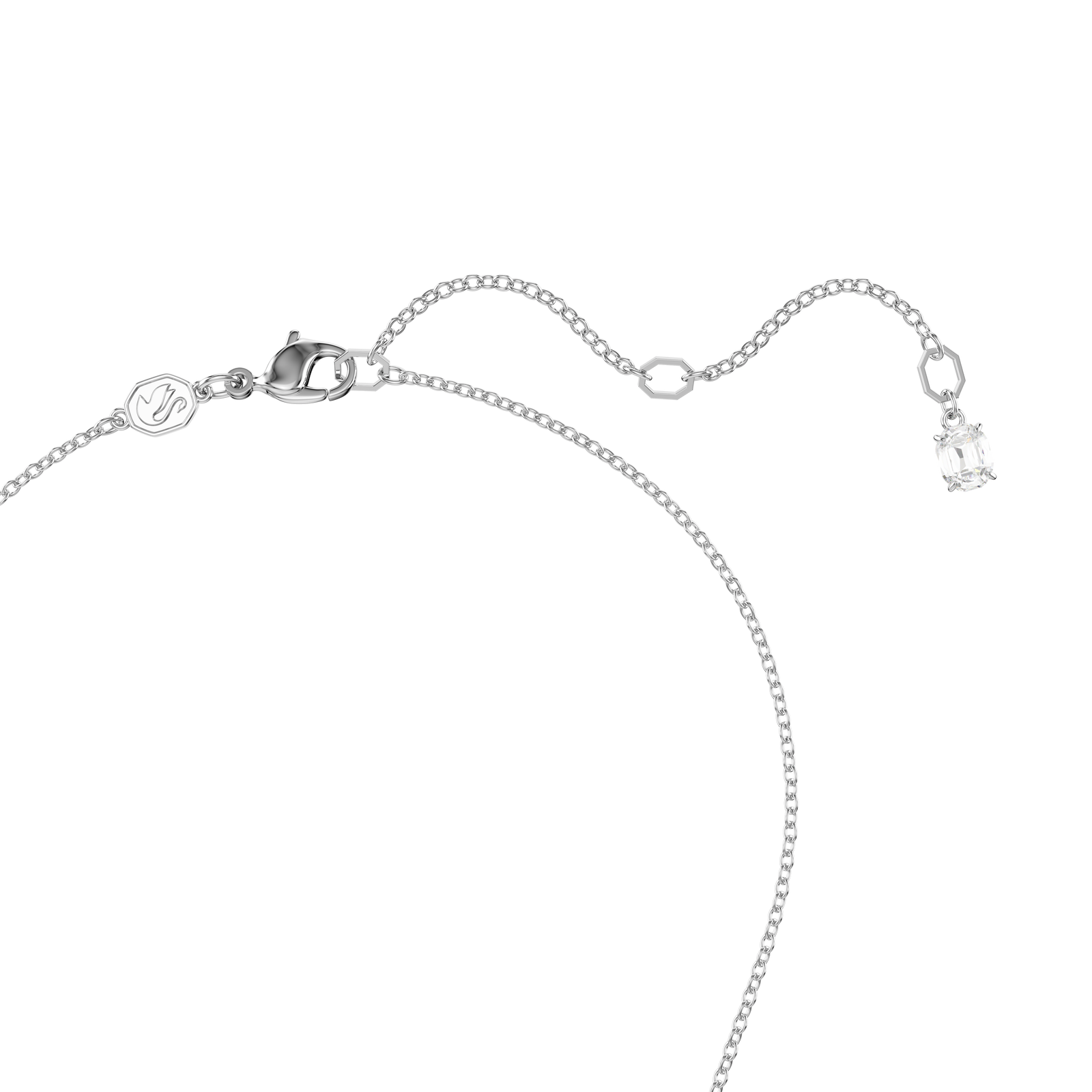 Swarovski Insigne pendant, Round cut, Cross, White, Rhodium plated