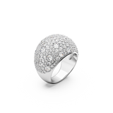 SWAROVSKI LUNA COCKTAIL RING, MOON, WHITE, RHODIUM PLATED