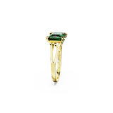 SWAROVSKI MATRIX COCKTAIL RING, RECTANGULAR CUT, GREEN, GOLD-TONE PLATED