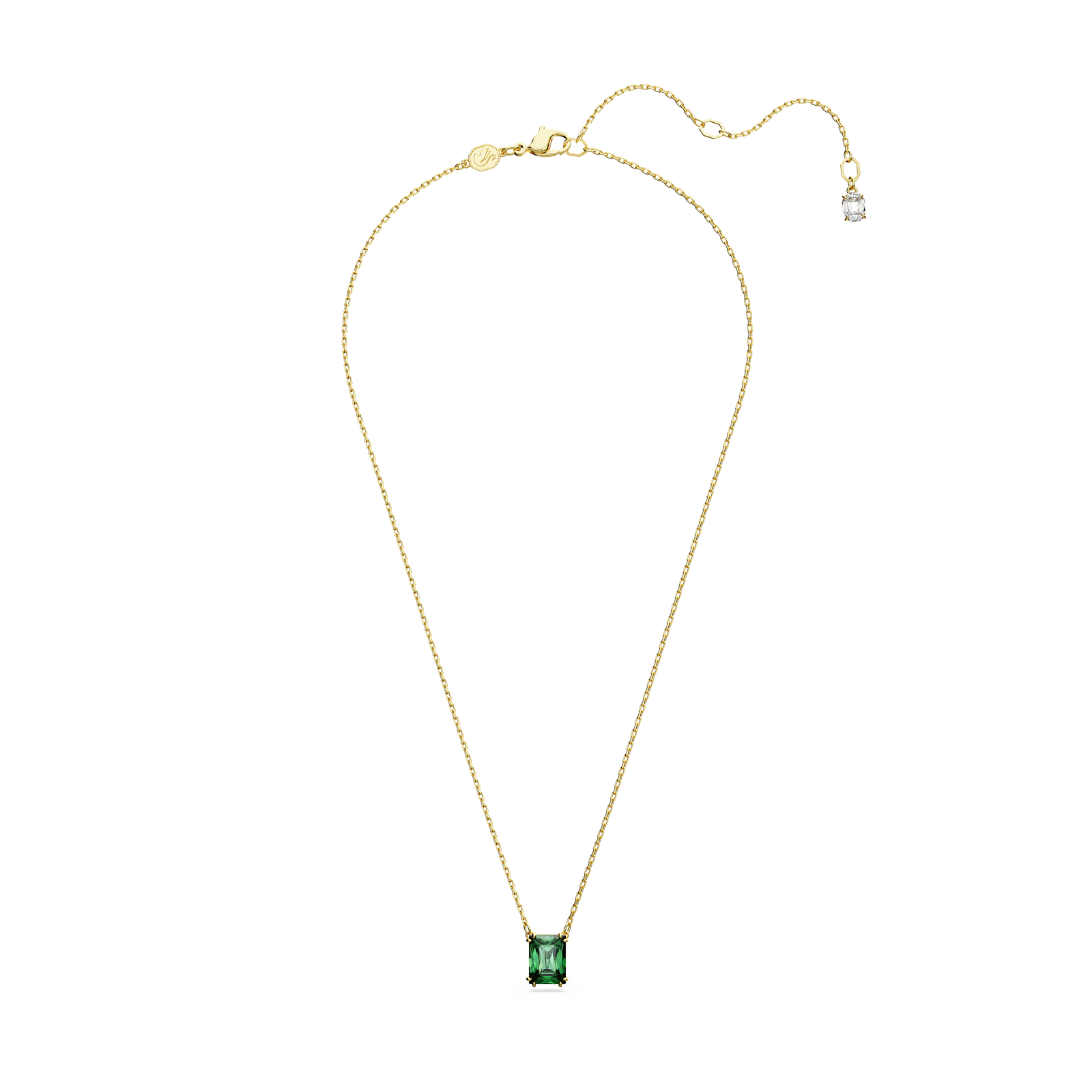 【Swarovski】Matrix ペンダント 5677141 純正箱付き NEW Authentic SWAROVSKI Gold Chain Green Crystal Pendant