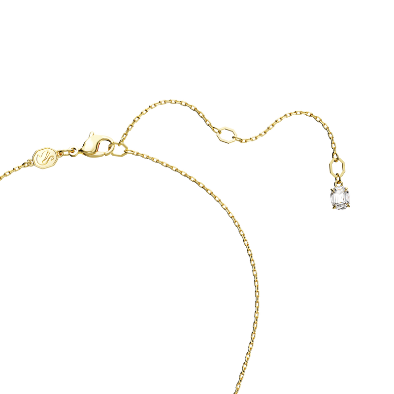 Swarovski Matrix pendant, Rectangular cut, Green, Gold-tone Swarovski Matrix pendant, Rectangular cut, Green, Gold-tone