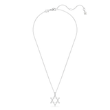 Swarovski Insigne pendant, Round cut, Star, White, Rhodium plated 5677156