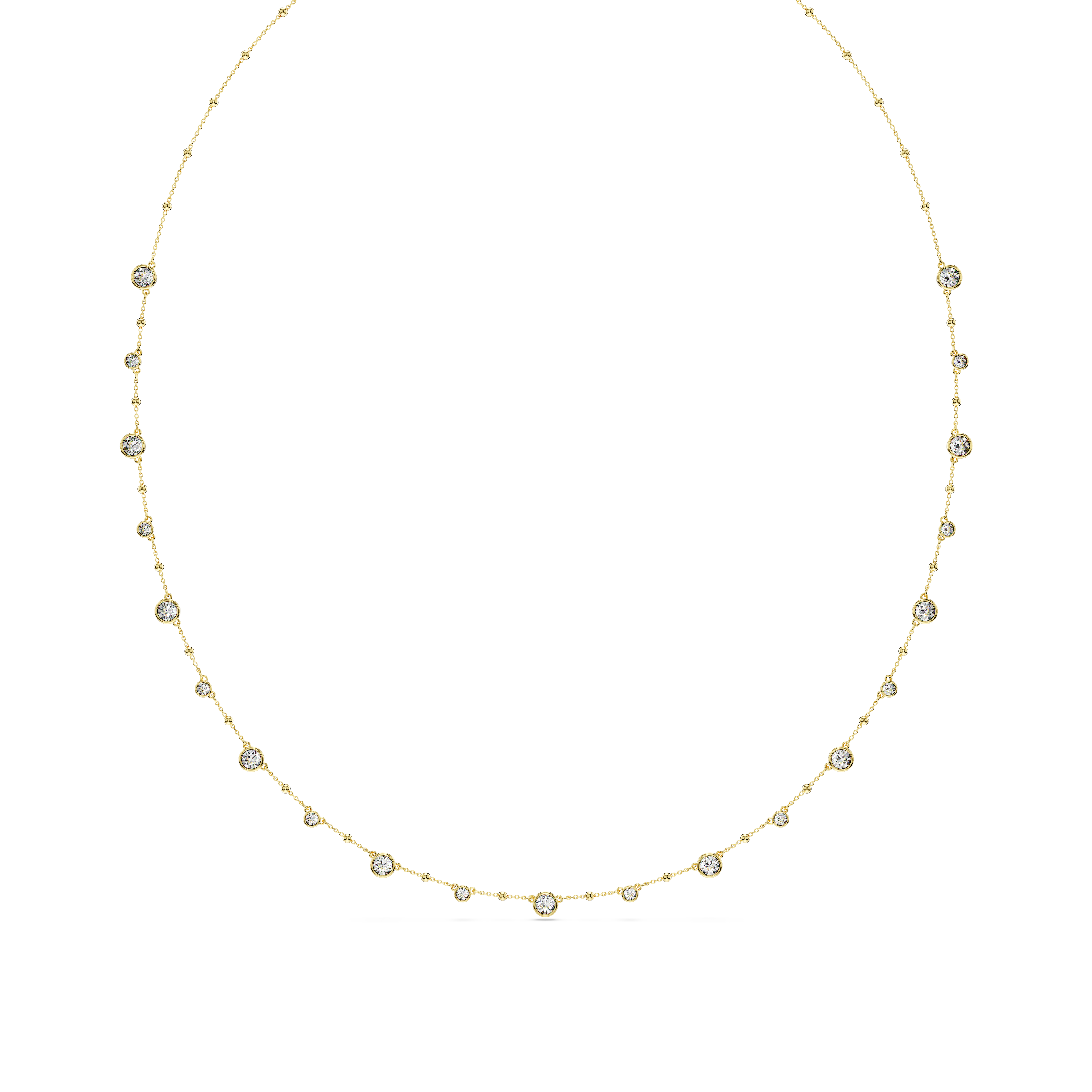 Swarovski Imber strandage, Round cut, White, Gold-tone plated 5680091 ...