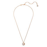 Swarovski Dextera pendant, Round cut, White, Rose gold-tone plated 5692257
