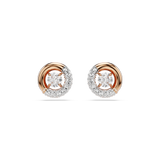 Swarovski Dextera stud earrings, Round cut, White, Rose gold-tone plated 5692258