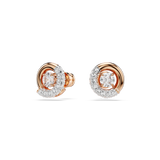 Swarovski Dextera stud earrings, Round cut, White, Rose gold-tone plated 5692258