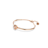 Swarovski Dextera bangle, Round cut, White, Rose gold-tone plated 5692259