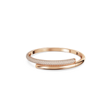Swarovski Dextera bangle, Magnetic closure, White, Rose gold-tone plated 5692267