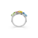 Swarovski Gema ring, Mixed cuts, Multicolored, Rhodium plated 5692407